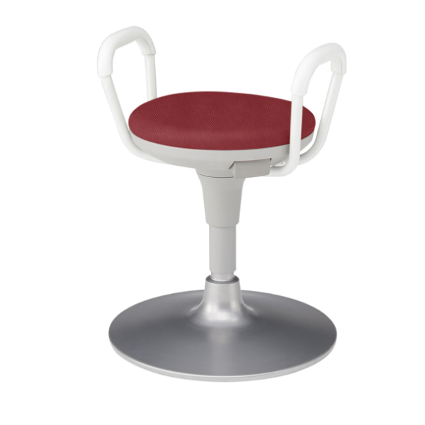 イトーキ 医療家具 サポートスツール2 スツール 肘付 円盤脚 布張り KSK-653PV-M4