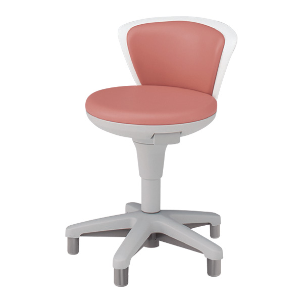 イトーキ 医療家具 サポートスツール2 背付 肘なし グライド付 ビニールレザー KSK-662DL-M6