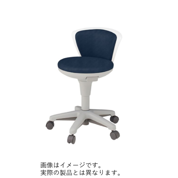イトーキ 医療家具 サポートスツール2 背付 肘なし クライド付 布張り KSK-662PV