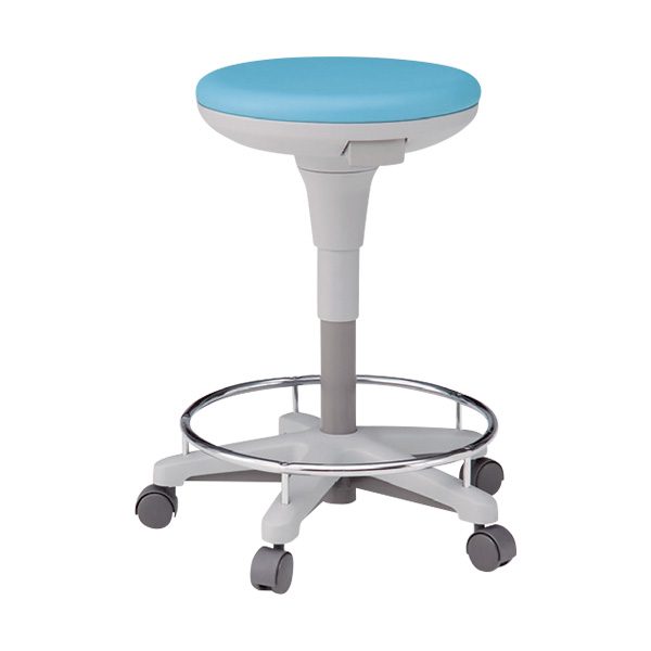 イトーキ 医療家具 サポートスツール2 スツール 足掛付 キャスター付 ビニールレザー KSK-690DL-S4