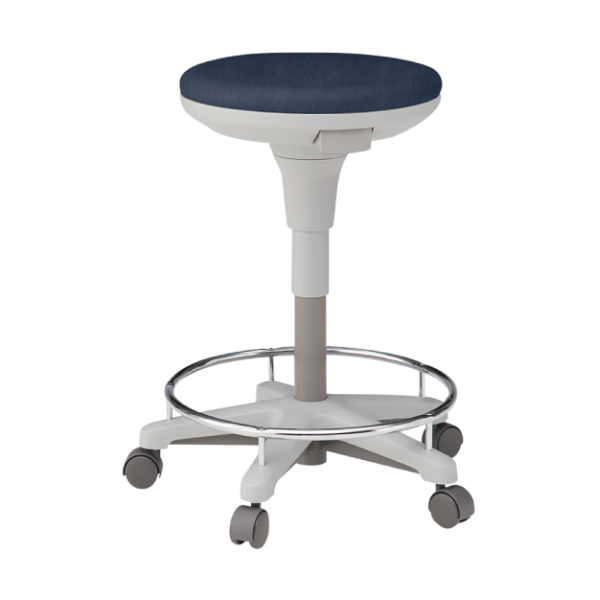 イトーキ 医療家具 サポートスツール2 スツール 足掛付 キャスター付 布張り KSK-690PV-B2