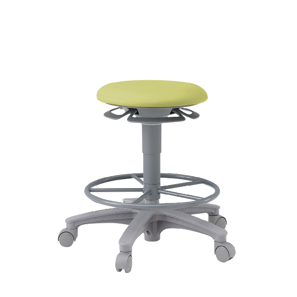 イトーキ 医療家具 サポートスツール 背なし 足掛付 キャスター付 ビニールレザー張り PCK-1106DL-L8