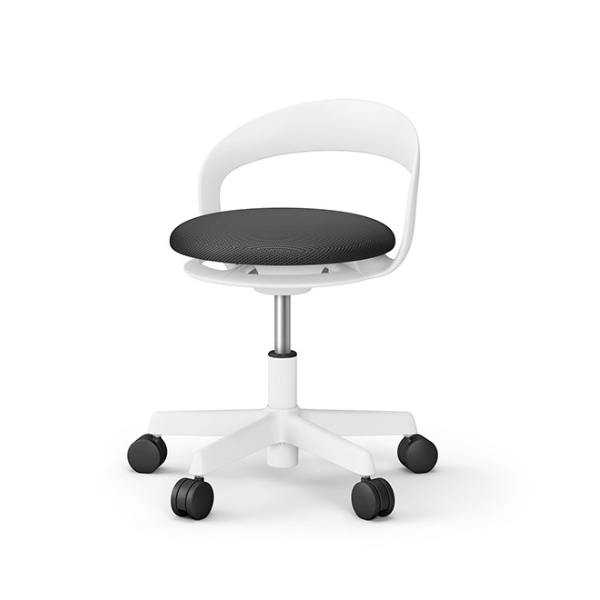 イトーキ 医療家具 サポートスツールS (Support Stool S) ランバーフレーム付 ナイロン双輪キャスター PCK-611PV-W9C3