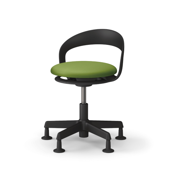 イトーキ 医療家具 サポートスツールS (Support Stool S) ランバーフレーム付 グライド脚 ビニールレザー(DL) PCK-612DL-T1Q6