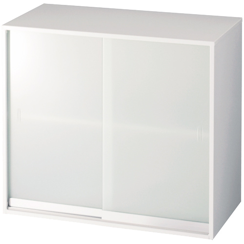 ジョインテックスJOINTEX Trinityトリニティ ガラス引違い書庫上置き W800D400H730 LGT-802G 357-995