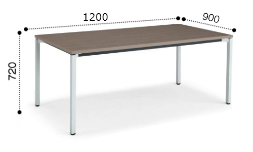 コクヨ ミーティングテーブル ジュート 4本脚 角脚 塗装脚 角形天板 アジャスタータイプ スクエアエッジ MT-JTK129