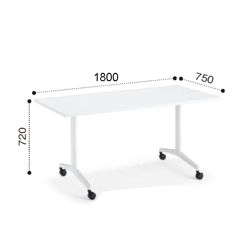 コクヨ ミーティングテーブル ジュート T字 塗装脚 角形天板 キャスタータイプ スクエアエッジ MT-JTT187-C