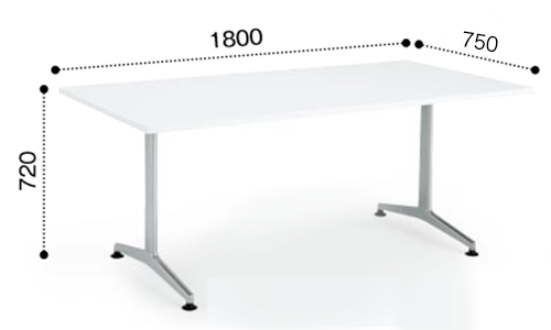 コクヨ  ミーティングテーブル ジュート T字 塗装脚 角形天板 アジャスタータイプ スクエアエッジ MT-JTT187
