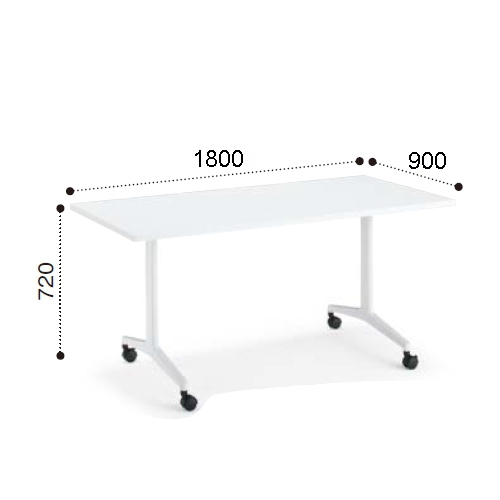 コクヨ ミーティングテーブル ジュート T字 塗装脚 角形天板 キャスタータイプ スクエアエッジ MT-JTT189-C