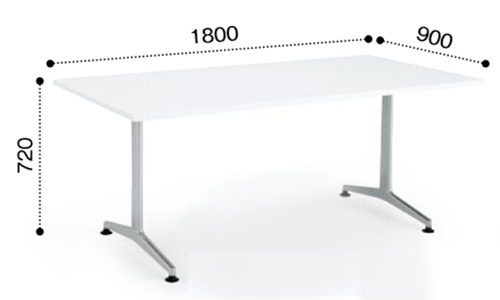 コクヨ ミーティングテーブル ジュート T字 塗装脚 角形天板 アジャスタータイプ スクエアエッジ MT-JTT189
