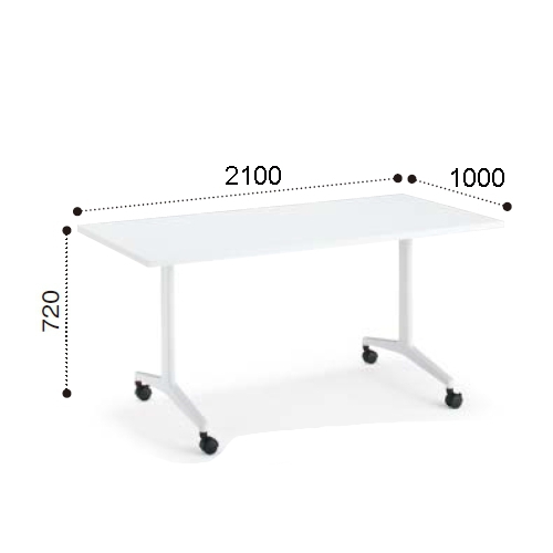 コクヨ ミーティングテーブル ジュート T字 塗装脚 角形天板 キャスタータイプ スクエアエッジ MT-JTT211-C