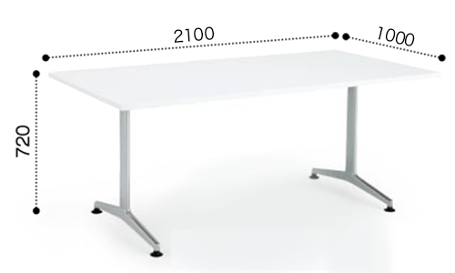 コクヨ ミーティングテーブル ジュート T字 塗装脚 角形天板 アジャスタータイプ スクエアエッジ MT-JTT211