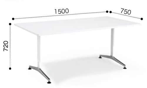 コクヨ ミーティングテーブル ジュート T字 ポリッシュ脚 角形天板 アジャスタータイプ　ラウンドエッジ MT-JTTR157P