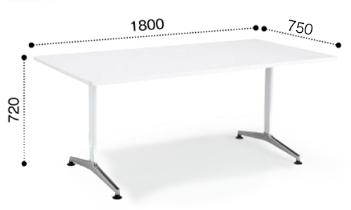 コクヨ ミーティングテーブル ジュート T字 ポリッシュ脚 角形天板 アジャスタータイプ　ラウンドエッジ MT-JTTR187P