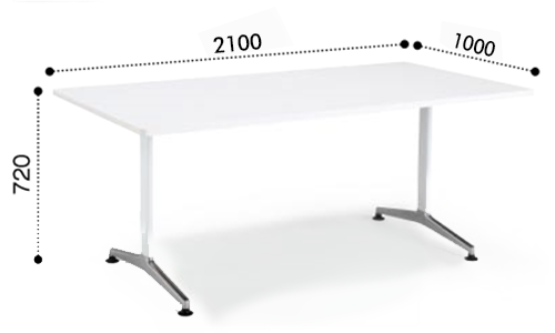 コクヨ ミーティングテーブル ジュート T字 ポリッシュ脚 角形天板 アジャスタータイプ　ラウンドエッジ MT-JTTR211P