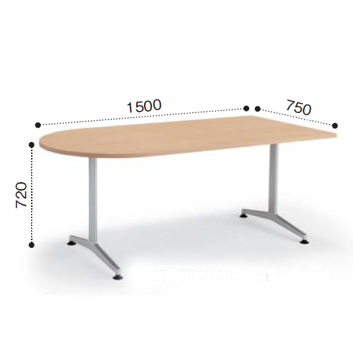 コクヨ ミーティングテーブル JUTO ジュート T字脚 塗装脚 U字形天板 アジャスタータイプ MT-JTTU157