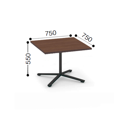 コクヨ ビエナ ミーティングテーブル 単柱脚 正方形天板 天板固定 塗装脚 アジャスター脚 ロータイプ MT-V77L※-E