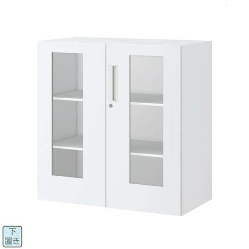 コクヨ エディア(EDIA) スタンダード ガラス両開き扉 下置き書庫 W900×D450×H915 BWU-SGD49SAW