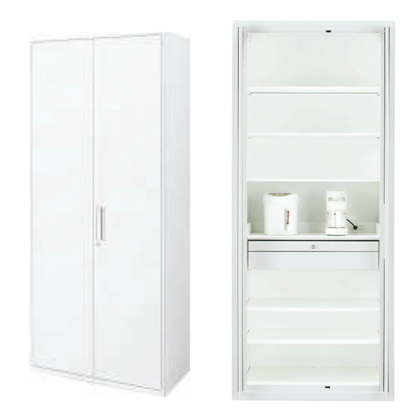 コクヨ エディアスタンダード マジック扉付きキッチンユニット 下置き W900×D450×H2100 BWU-YM89SAW