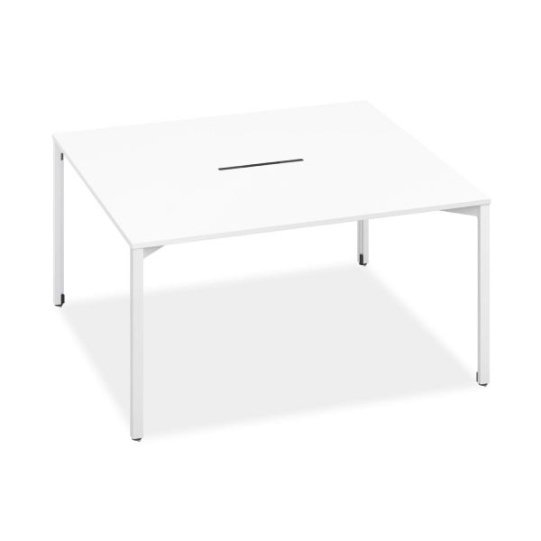 コクヨ ミーティングテーブル オプト(Opt) ワークテーブル 正方形テーブル 両面タイプ センタースリットタイプ DRS-CK1414CM-SAPW1