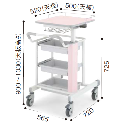 コクヨ スタッフステーション NURSINGCART CAPA ナーシングカート キャパ ワイドタイプ 天板昇降タイプ HP-NC403