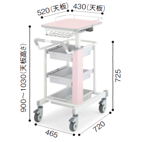 コクヨ スタッフステーション NURSINGCART CAPA ナーシングカート キャパ コンパクトタイプ 天板昇降タイプ HP-NC408