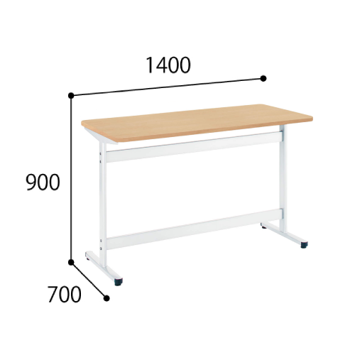 コクヨ スタッフステーション ナーステーブル T字脚タイプ スクエア天板 D700 配線キャップなし HT1-T1470HX
