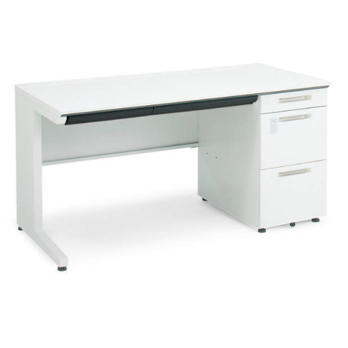 コクヨ iS(アイエス)デスクシステム 片袖デスク W1400×D700×H720 B4タイプ ダイヤル錠 SD-ISN147LDCBS