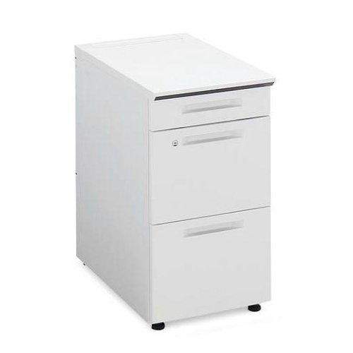 コクヨ iS(アイエス)デスクシステム 脇デスク 3段　B4タイプ　ダイヤル錠 W400×D700×H720 SD-ISN47EDCBS