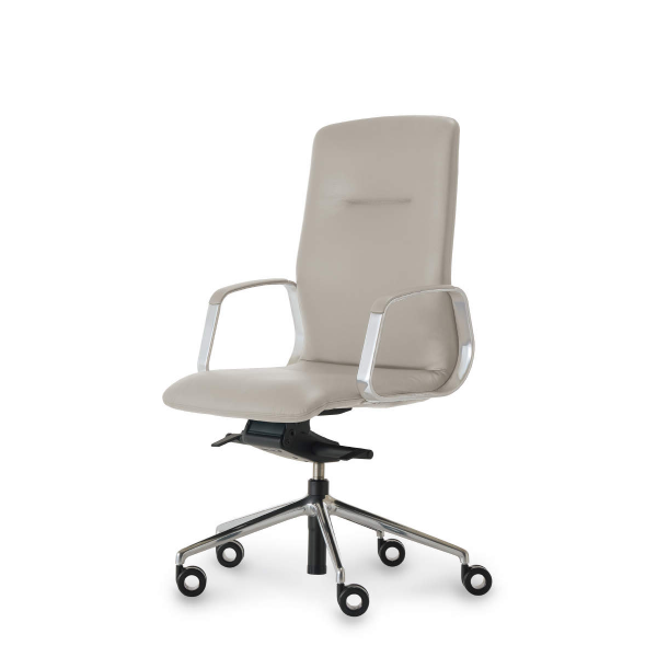 ウィルクハーン Wilkhahn  296レンジ ディサイドチェア (296 range Decide) 肘付きチェアー ミドルバック 背座本革 XWH-2965L7462