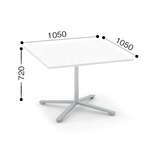 コクヨ ビエナ ミーティングテーブル 単柱脚 正方形天板 フラップタイプ 塗装脚 キャスター脚 MT-V1010F