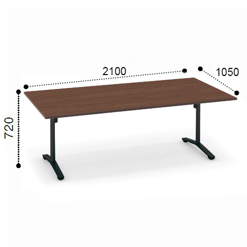 コクヨ ビエナ ミーティングテーブル T字脚 角形天板 フラップタイプ 塗装脚 キャスター脚 MT-V211F