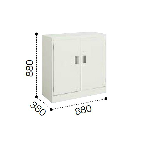 コクヨ 保管庫浅型 両開きタイプ 下置き W880×D380×H880mm S-330F1NN