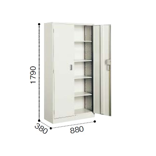 コクヨ 保管庫浅型 両開きタイプ 下置き W880×D380×H1790mm S-360F1NN