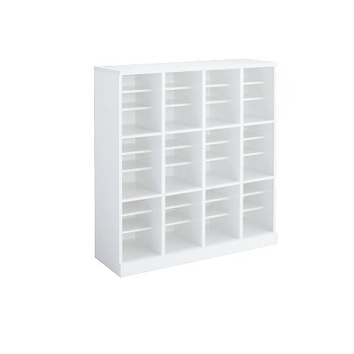 コクヨ シューズボックス SBXシリーズ ホワイトタイプ 4列3段 扉なしタイプ3足対応(中棚2枚付) SBX-43T2SAW