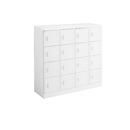 コクヨ シューズボックス SBXシリーズ ホワイトタイプ 4列4段16人用 扉付きタイプ(中棚付)扉ホワイト SBX-K44TSAW