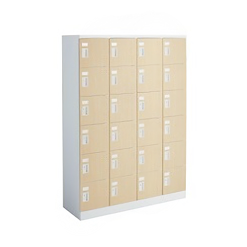 コクヨ シューズボックス SBXシリーズ ホワイトタイプ 4列6段24人用 扉付きタイプ(中棚付)扉ライトナチュラル SBX-K46TSAWDAO