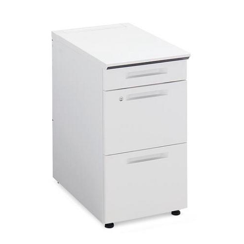 コクヨ iS(アイエス)デスクシステム 脇デスク 3段(A4タイプ) ダイヤル錠 W400×D600×H720 SD-ISN46EDCAS