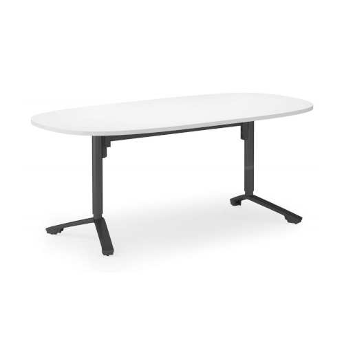 コクヨ ミーティングテーブル イニシア（INITIA）昇降フラップテーブル ラウンド天板 W1800×D900×H720 TIN-SD1809M-BPWPW1