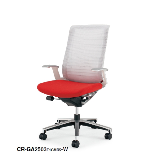 コクヨ インスパイン(INSPINE)チェア ホワイトフレーム ハイバック T型肘付 CR-GA2503E1