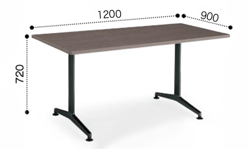 コクヨ ミーティングテーブル ジュート T字 塗装脚 角形天板 アジャスタータイプ ラウンドエッジ MT-JTTR129
