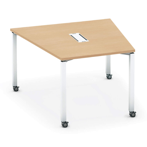 コクヨ ワークフィット 台形　配線ボックス有 アジャスター脚/キャスター脚 SD-WFTBA118/SD-WFTBC118