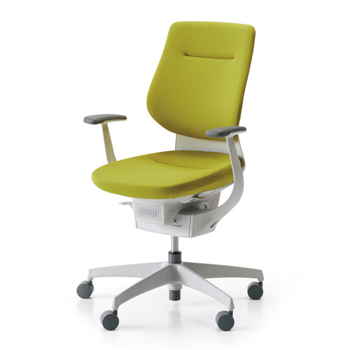 コクヨ イングチェア バーチカルタイプ  T型肘・樹脂脚ホワイト　ホワイトシェル W670×D650 CR-GW3203E1