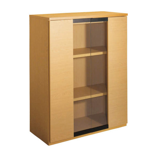 コクヨ 役員室用家具 マネージメント550シリーズ 両開きキャビネット ガラス扉タイプ MG-55CG