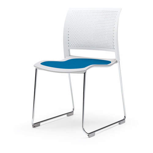 コクヨ KOKUYO ミーティングチェアー Spline スプライン スタッキングチェアー サークル脚タイプ/ステンレス脚タイプ K11-E34-PW