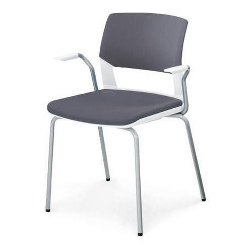 コクヨ ミーティングチェアー 会議用イス 160シリーズ 肘付きチェアー(布) 背カバータイプ/固定脚タイプ CK-161R