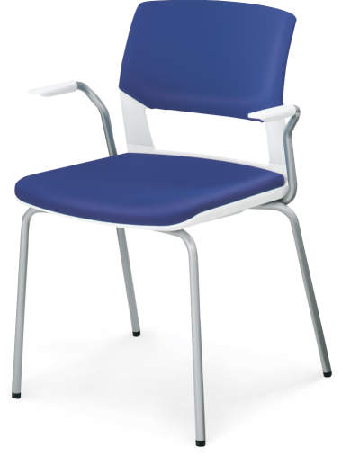 コクヨ ミーティングチェアー 会議用イス 160シリーズ 肘付きチェアー(ポリウレタン系レザー) 背カバータイプ/固定脚タイプ CK-161R