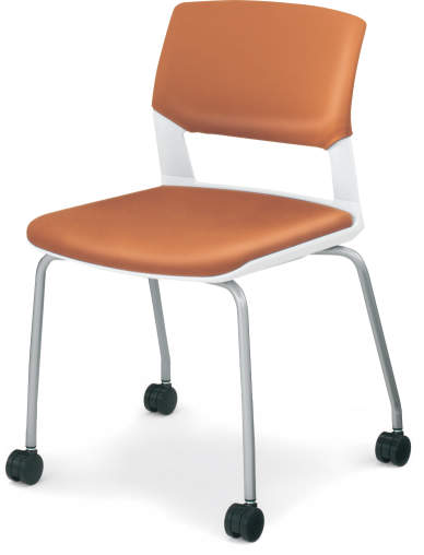 コクヨ   会議用イス 160シリーズ 肘なしチェアー(ポリウレタン系レザー) 背カバータイプ/キャスタータイプ CK-160CR