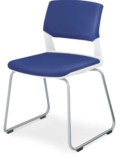 コクヨ ミーティングチェアー 会議用イス 160シリーズ 肘なしチェアー(ポリウレタン系レザー) 背カバータイプ/サークル脚タイプ CK-164R