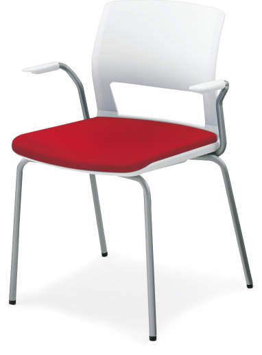 コクヨ ミーティングチェアー 会議用イス 160シリーズ 肘付きチェアー(布) 背樹脂タイプ/固定脚タイプ CK-161